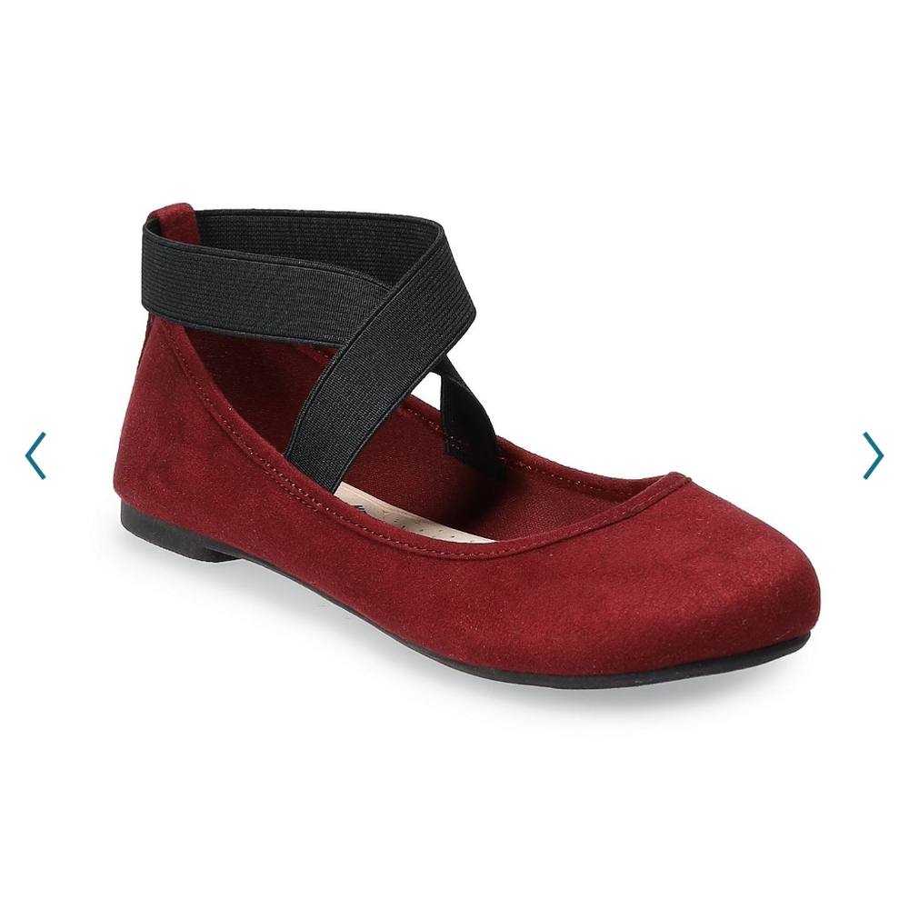 Burgundy flats